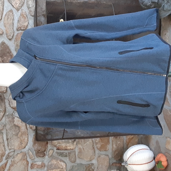 Athleta Jackets & Blazers - Athleta Blue Zip Hooded Jacket